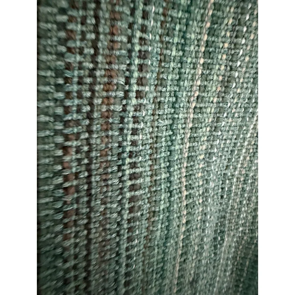 Shuttle Creek Mens Handmade Woven Vest Size 2XL Green Lowell Oregon Vintage